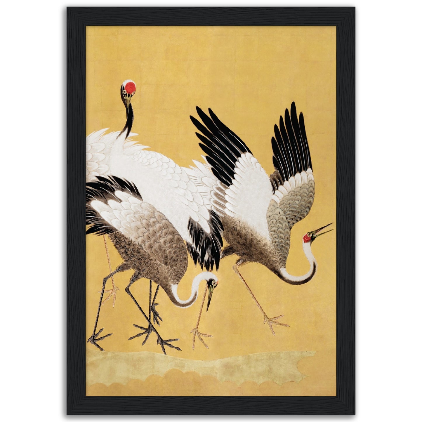 Japanese Flock of Cranes Print, No3