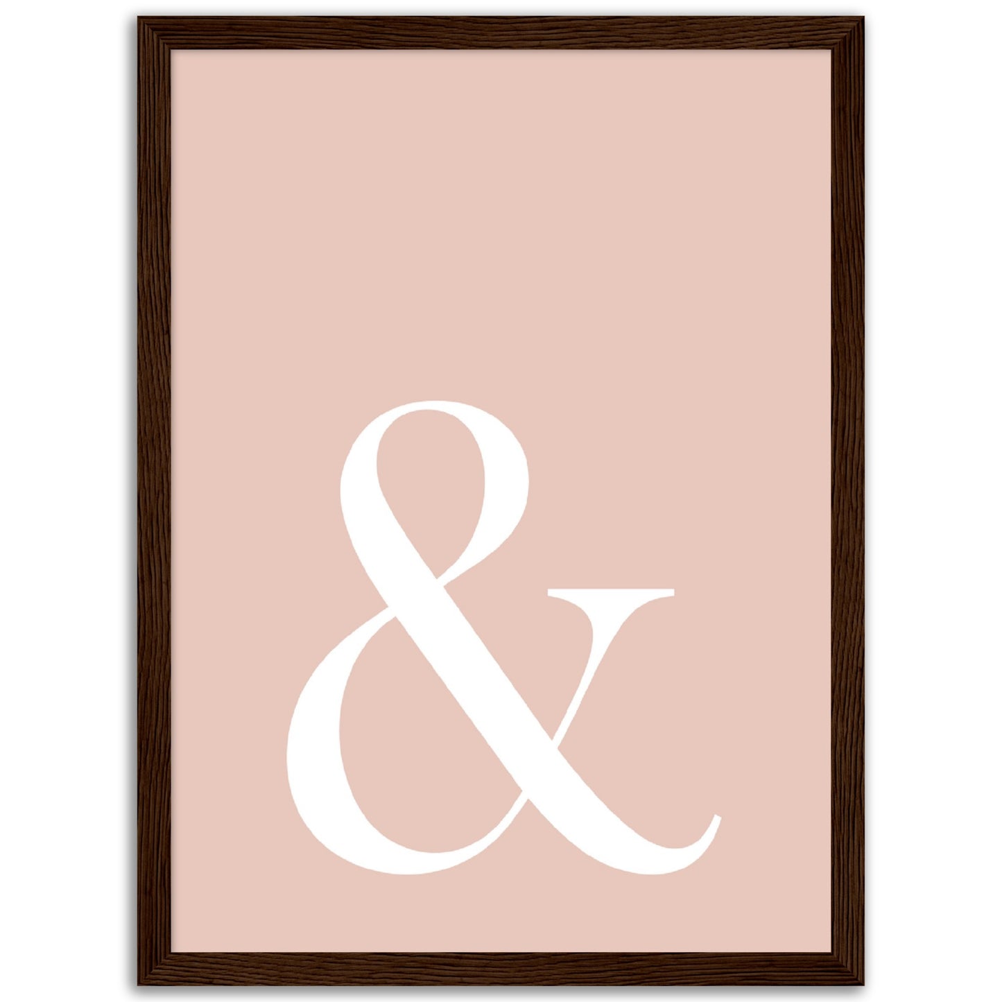 Pastel Peach Ampersand Symbol Print