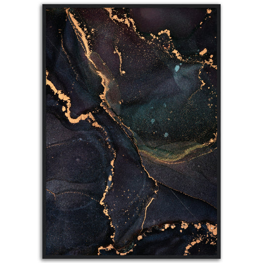 Abstract Dark Marble Print, No2