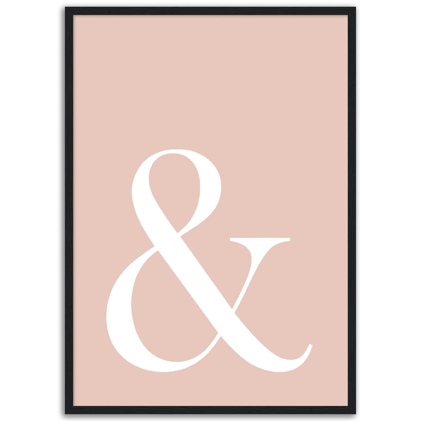 Pastel Peach Ampersand Symbol Print