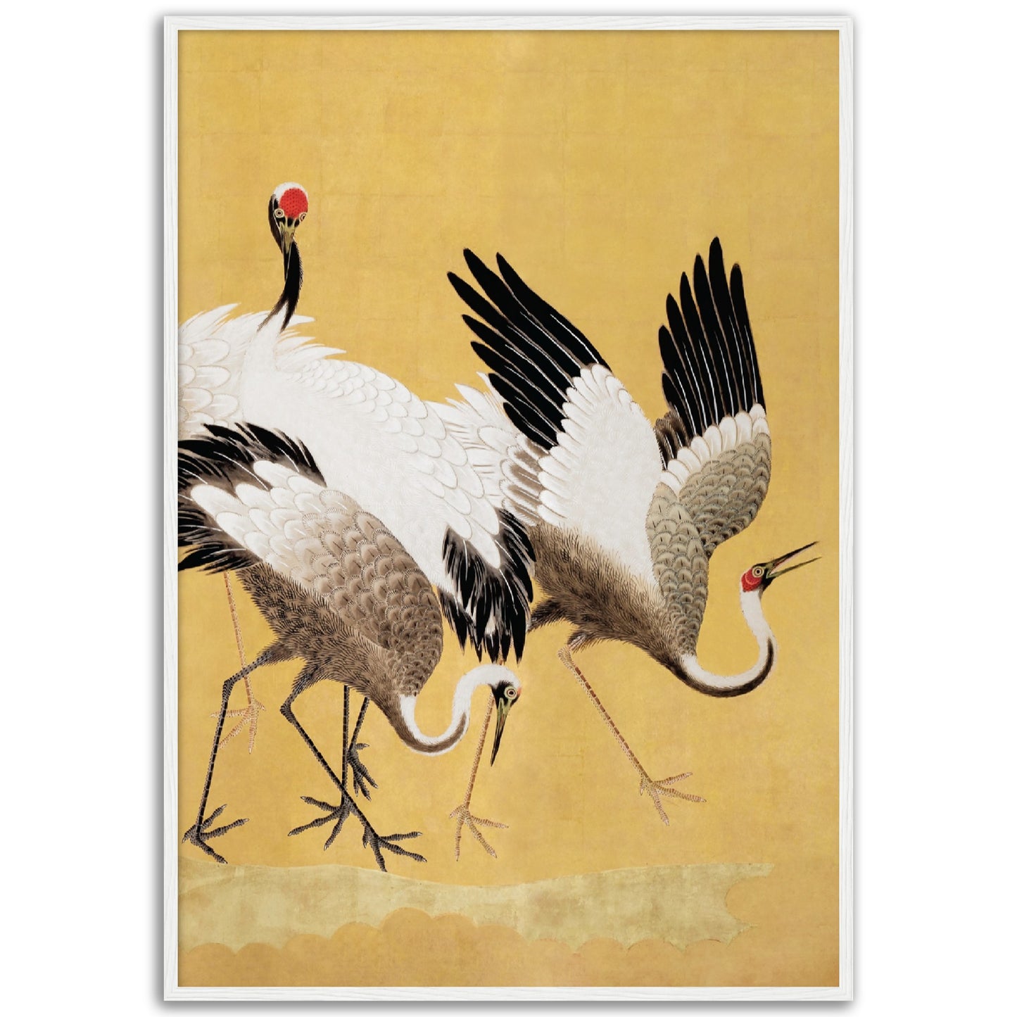 Japanese Flock of Cranes Print, No3
