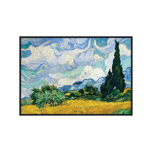 Wheat Field with Cypresses Print