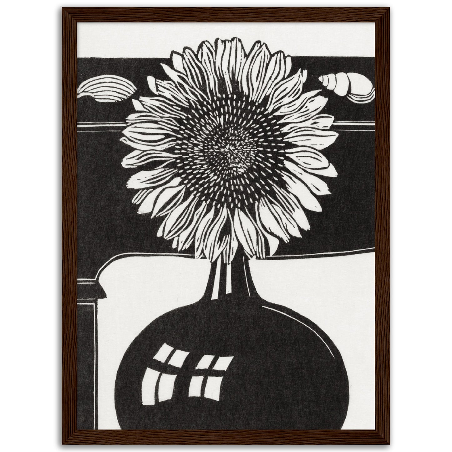 Sunflower in a Vase Print