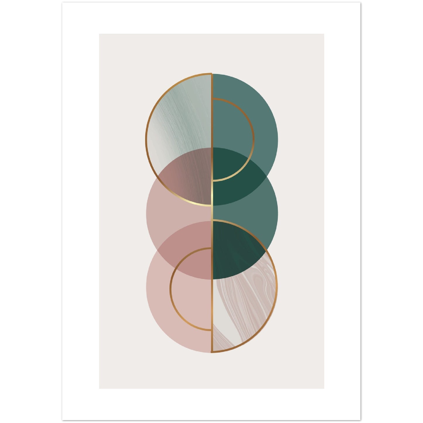 Geometric Circles Print, No1