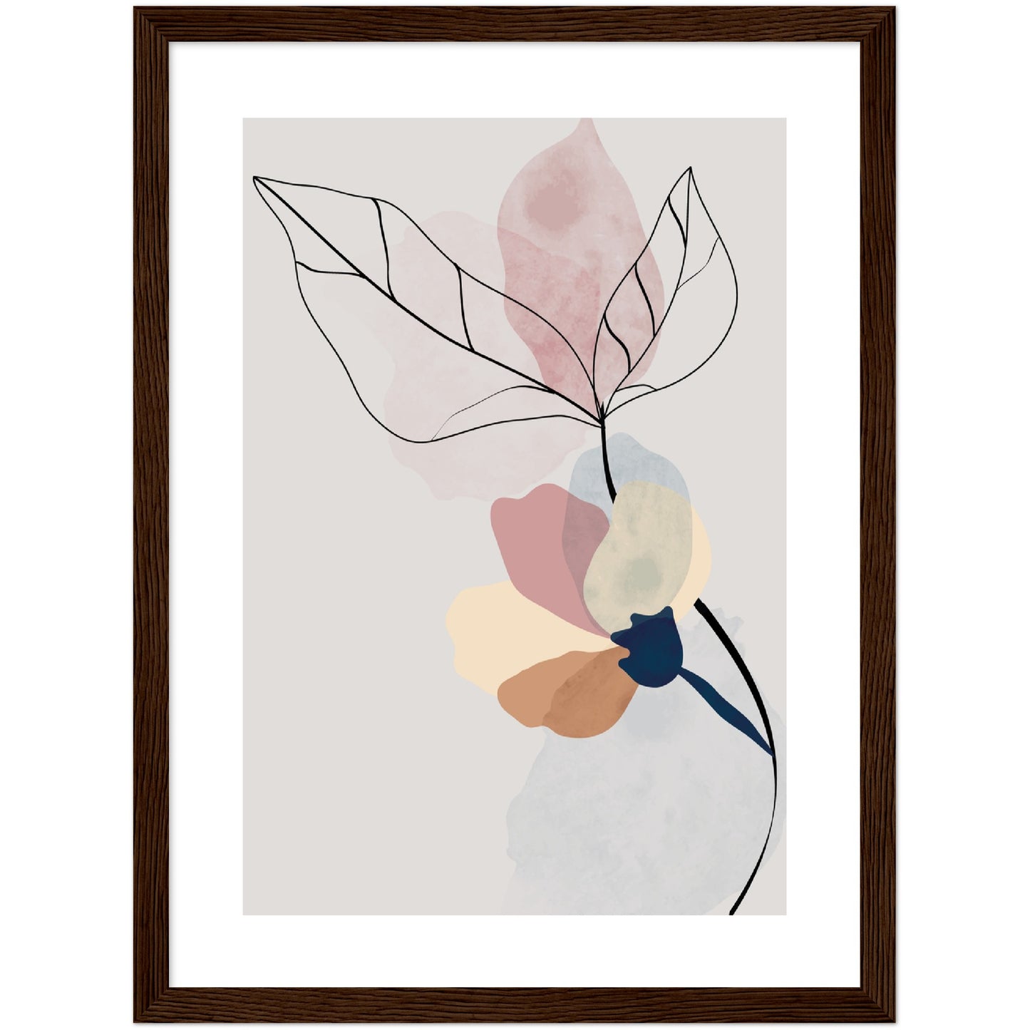 Abstract Watercolour Blossoms Print, No3