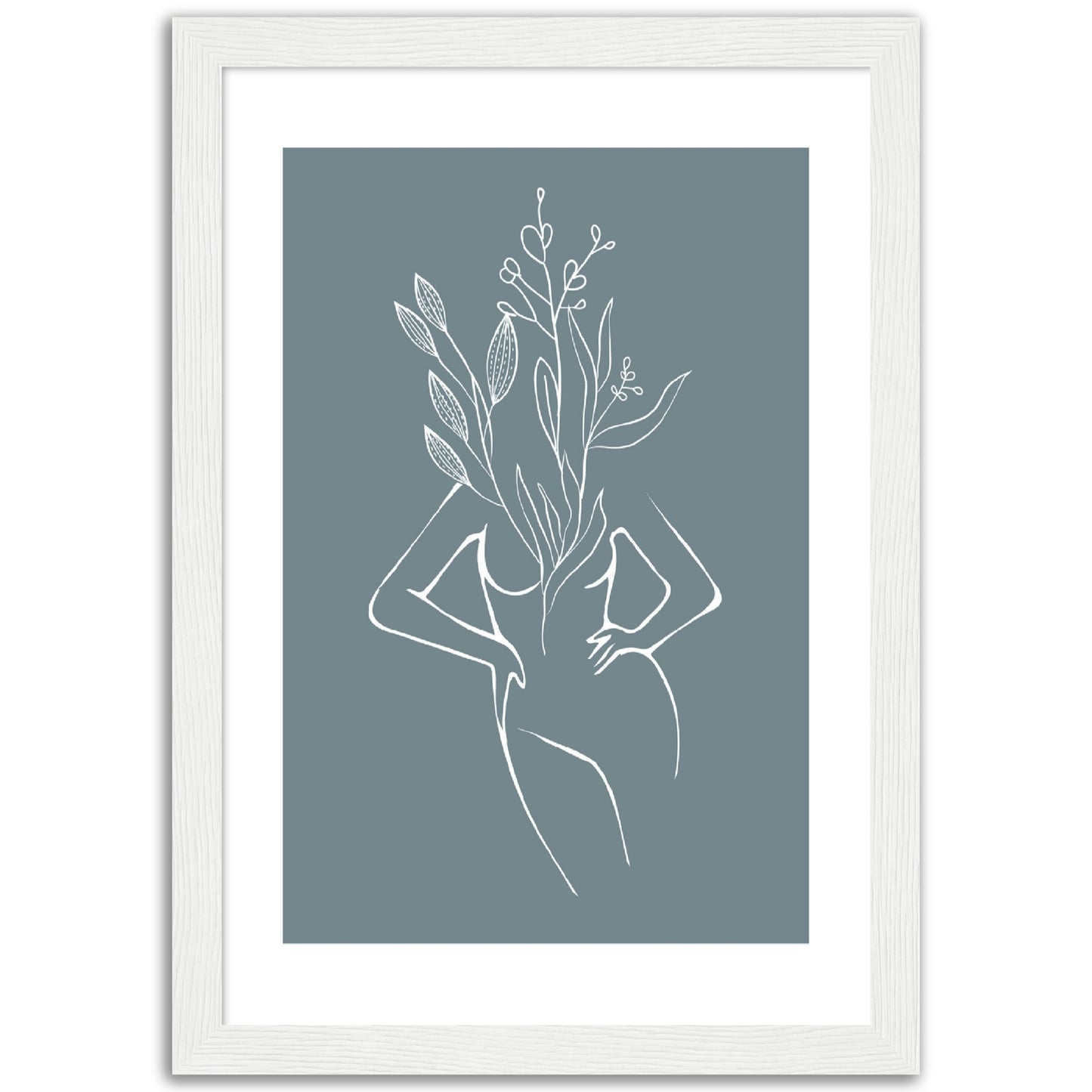 Botanical Woman Line Art Print, No1