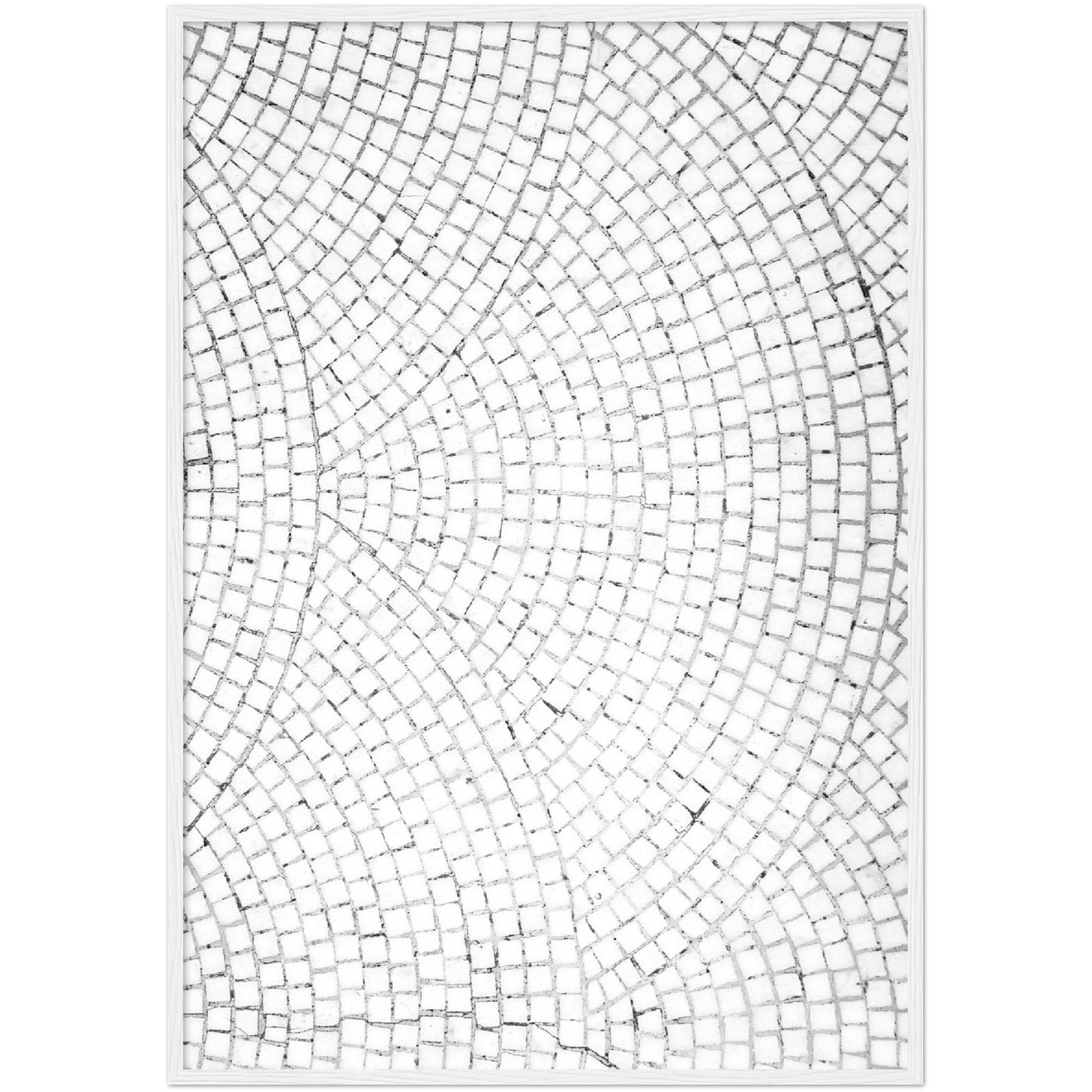 White Mosaic Print