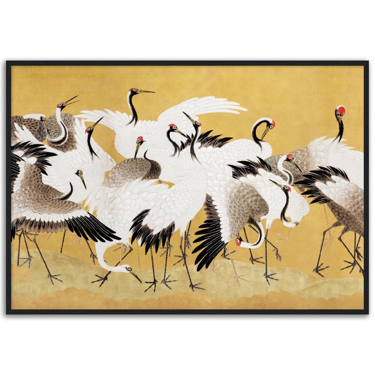 Japanese Flock of Cranes Print