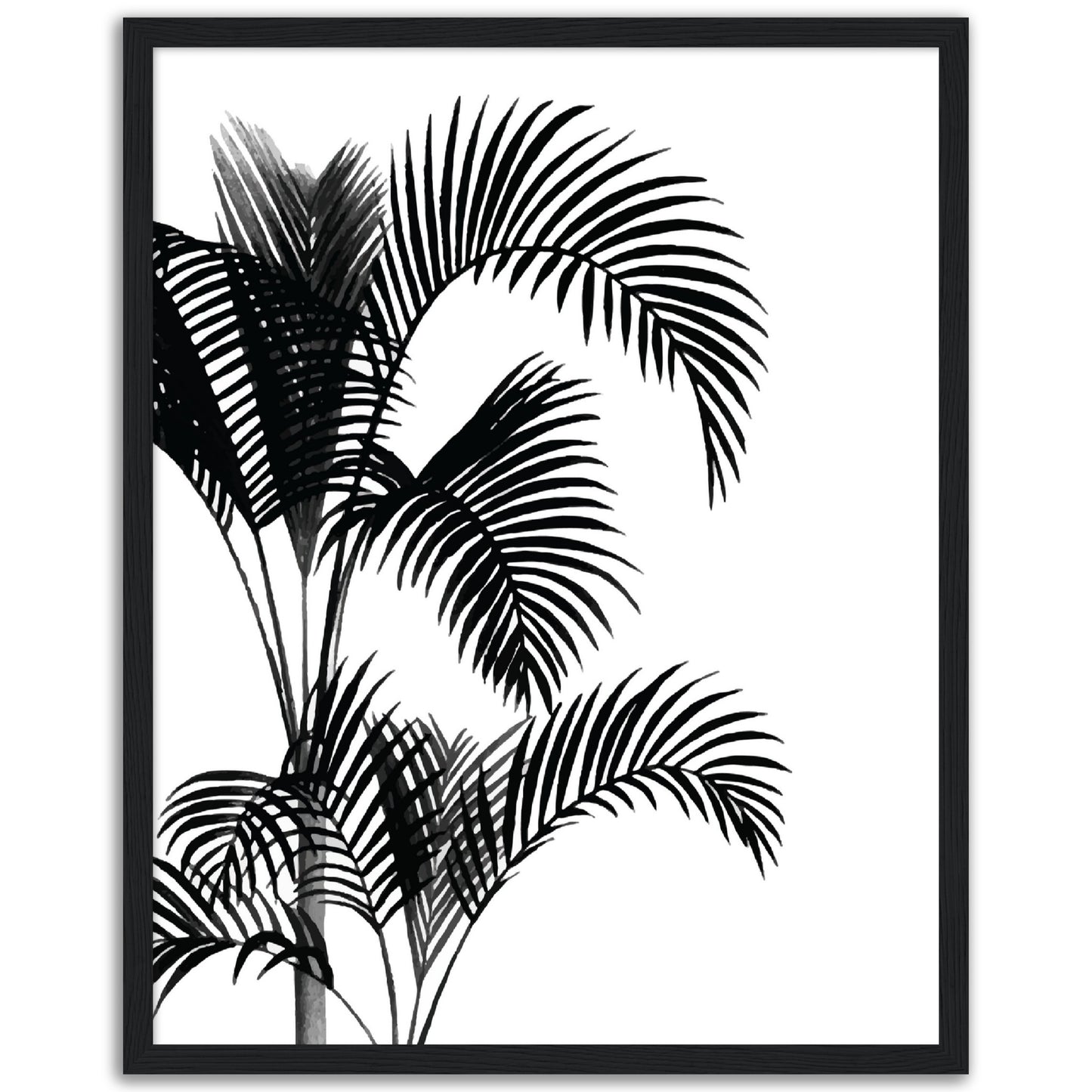 Champagne Palm Silhouette Print