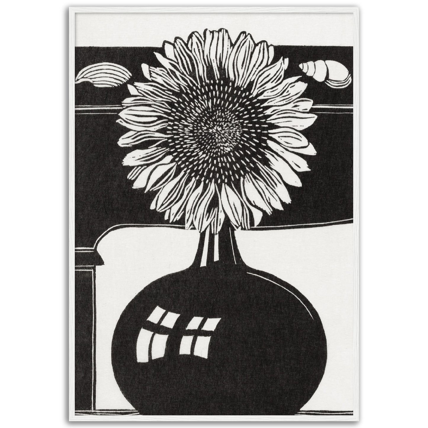 Sunflower in a Vase Print