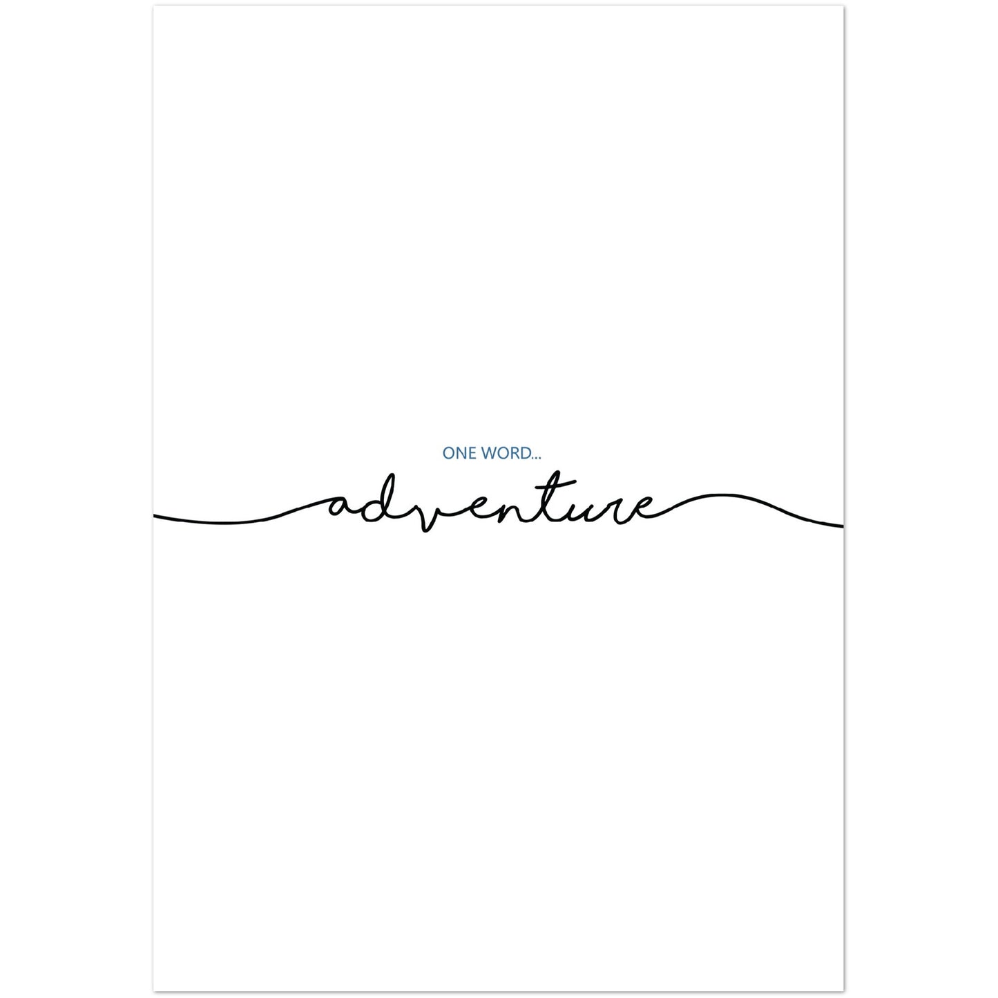 One Word, Adventure Print