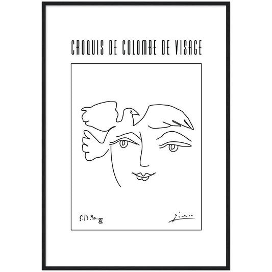 Croquis De Colombe De Visage Print