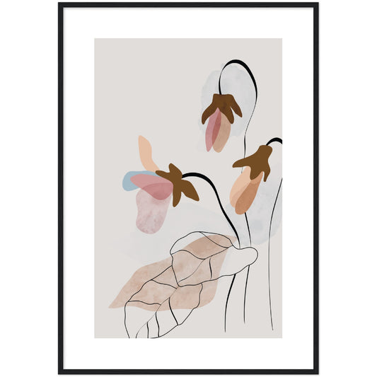 Abstract Watercolour Blossoms Print, No2
