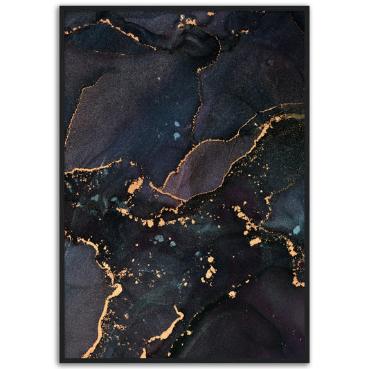 Abstract Dark Marble Print, No1