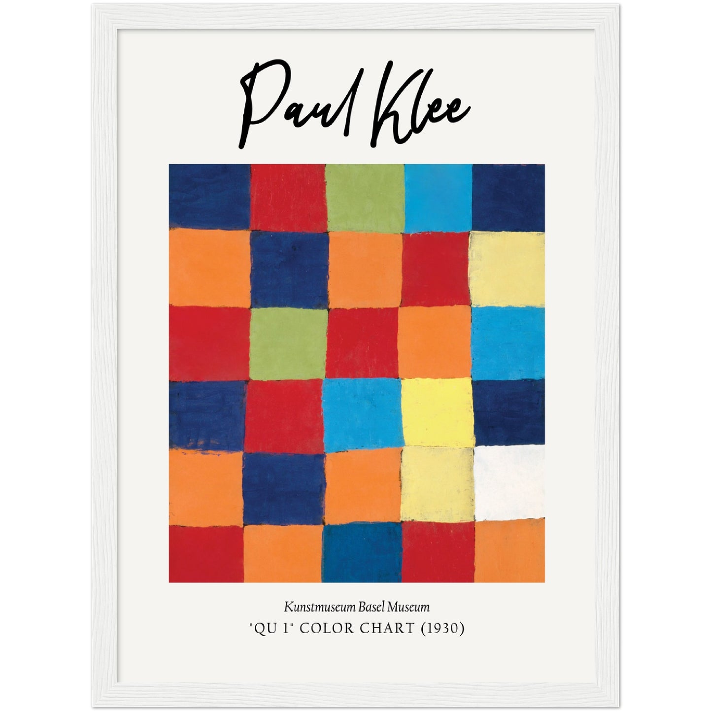 "Qu 1" Colour Chart Print