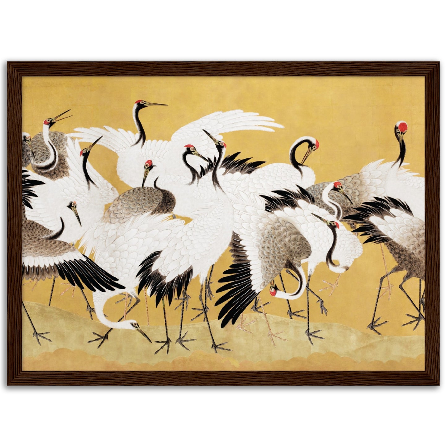Japanese Flock of Cranes Print