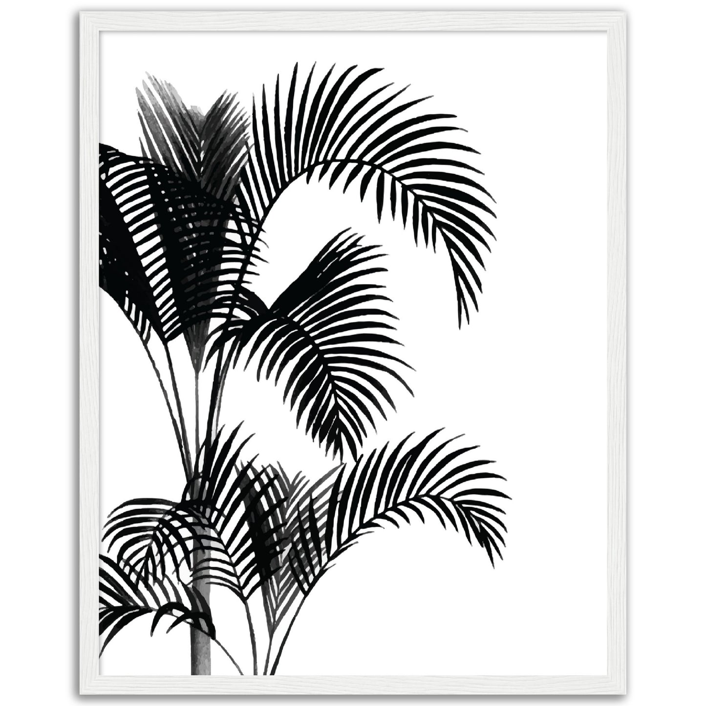 Champagne Palm Silhouette Print