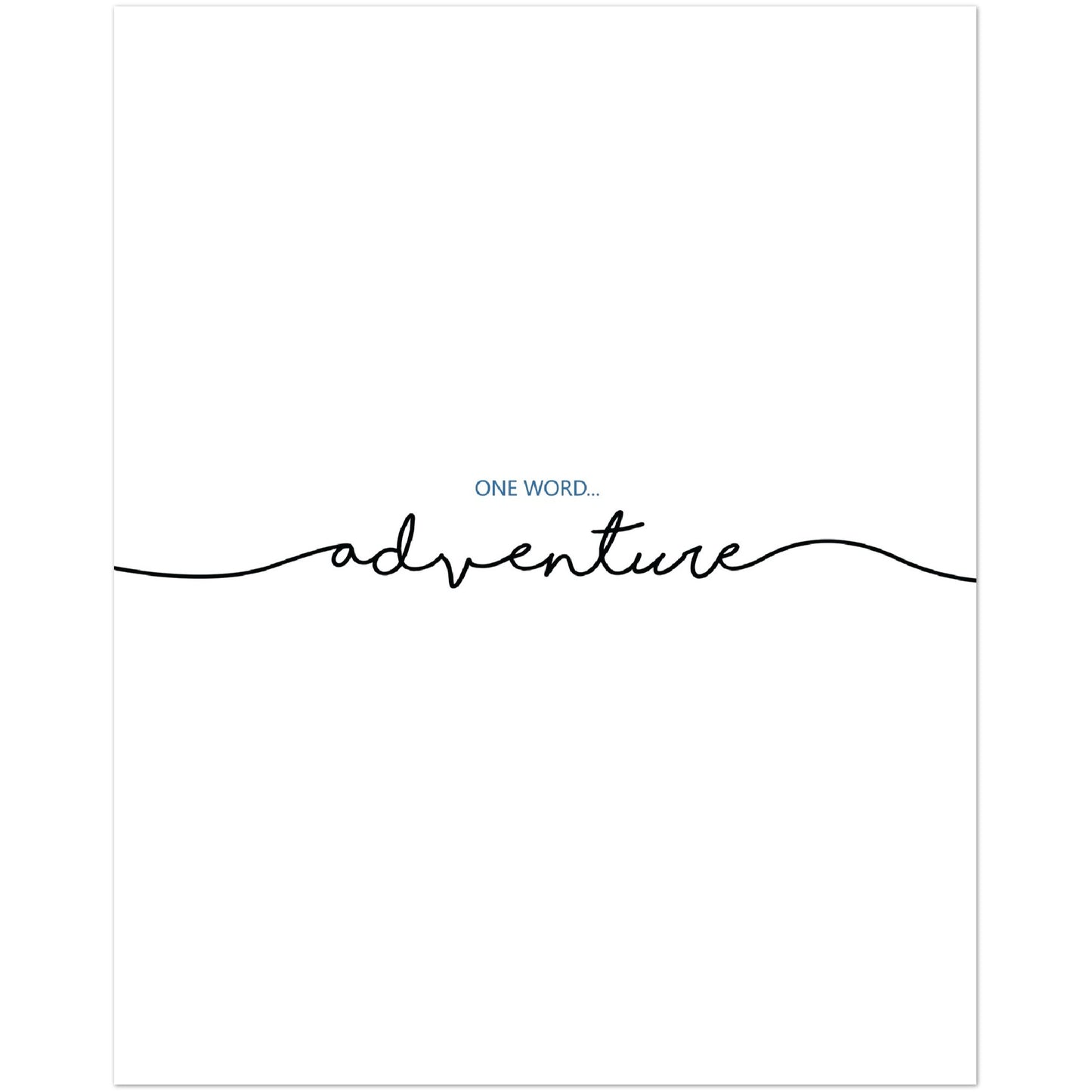 One Word, Adventure Print