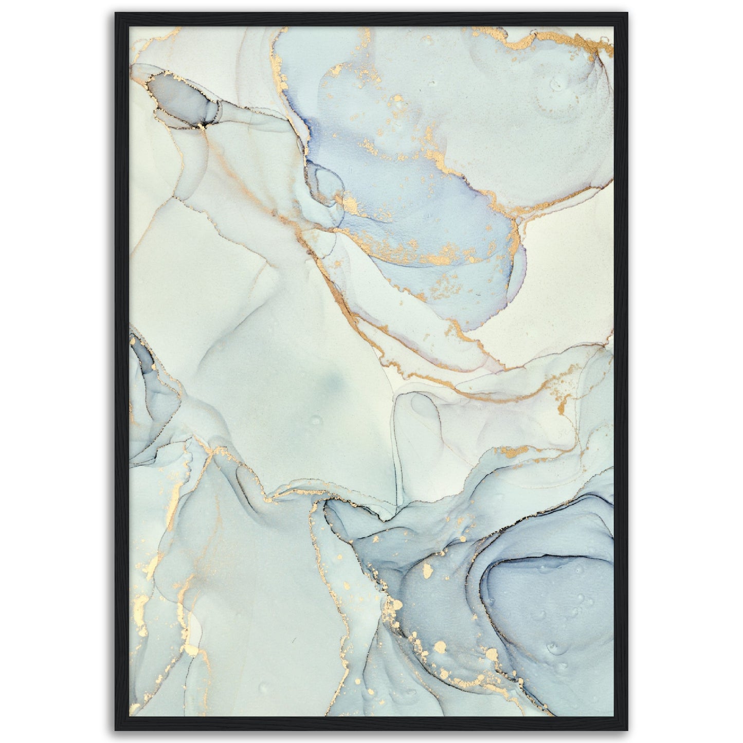 Abstract White Marble Print