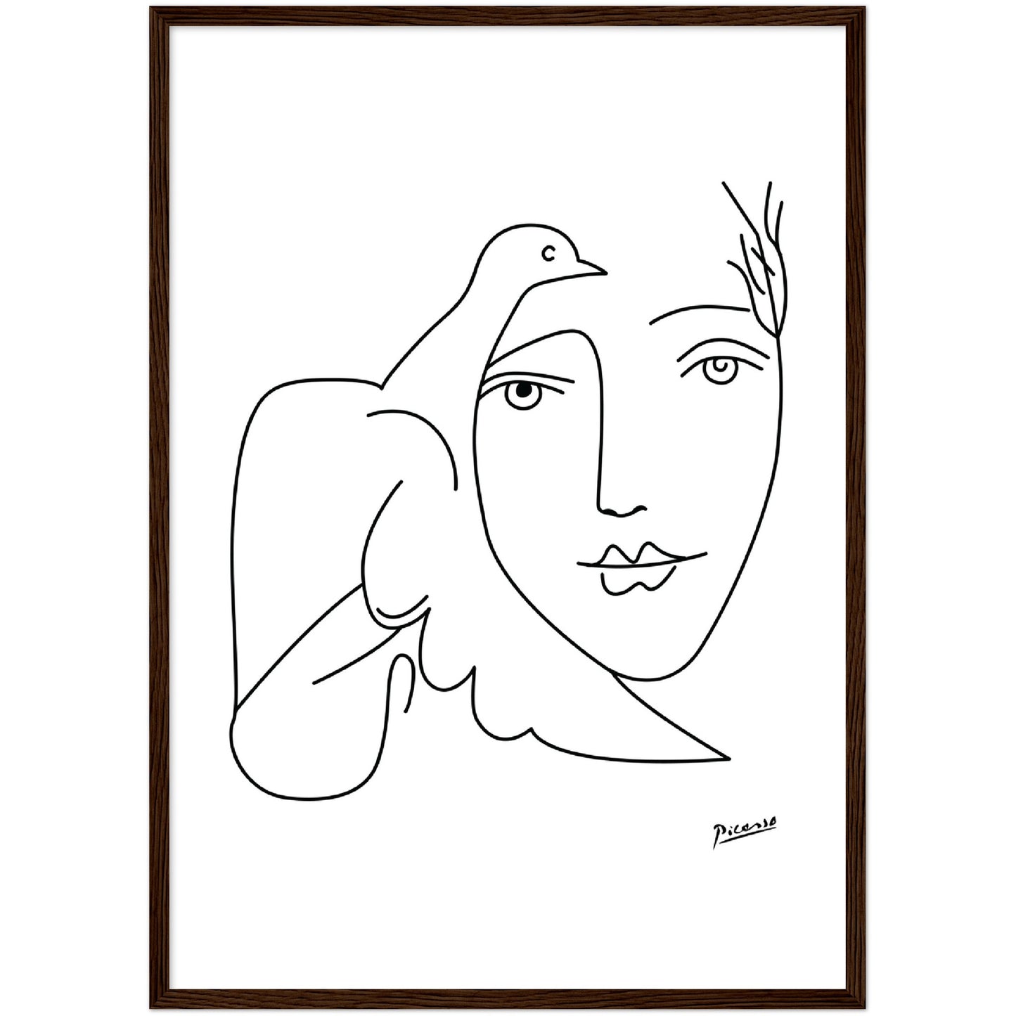 Woman and Dove Print