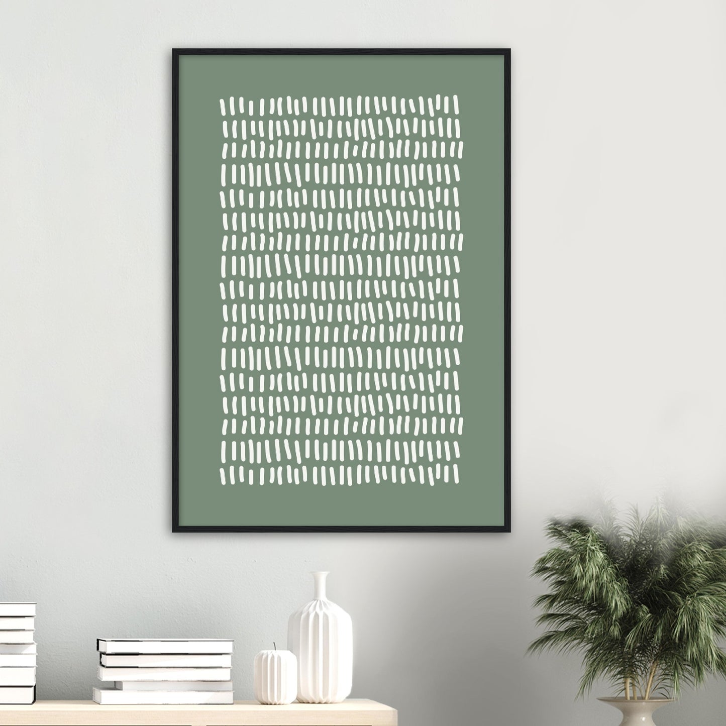 Pastel Green Stripe Pattern Print