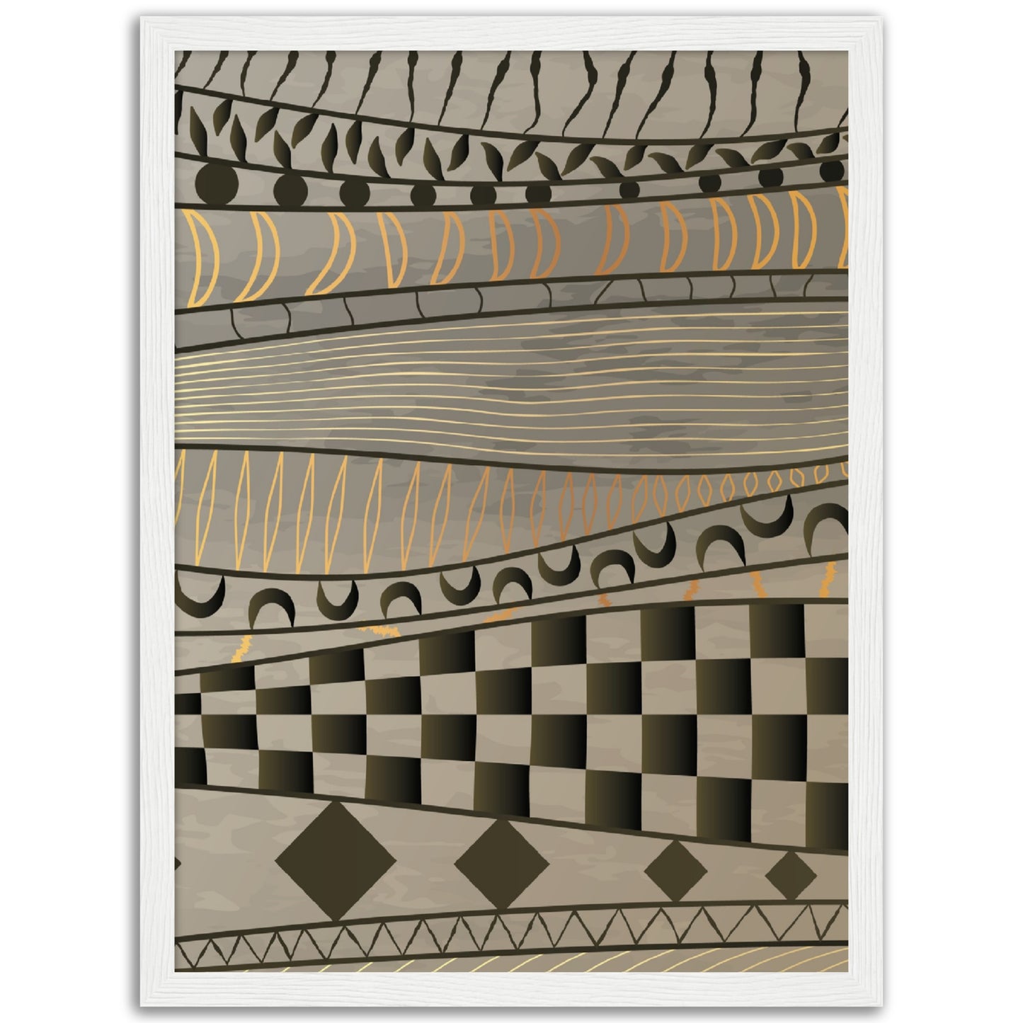 Abstract Tribal Landscape Print, No2