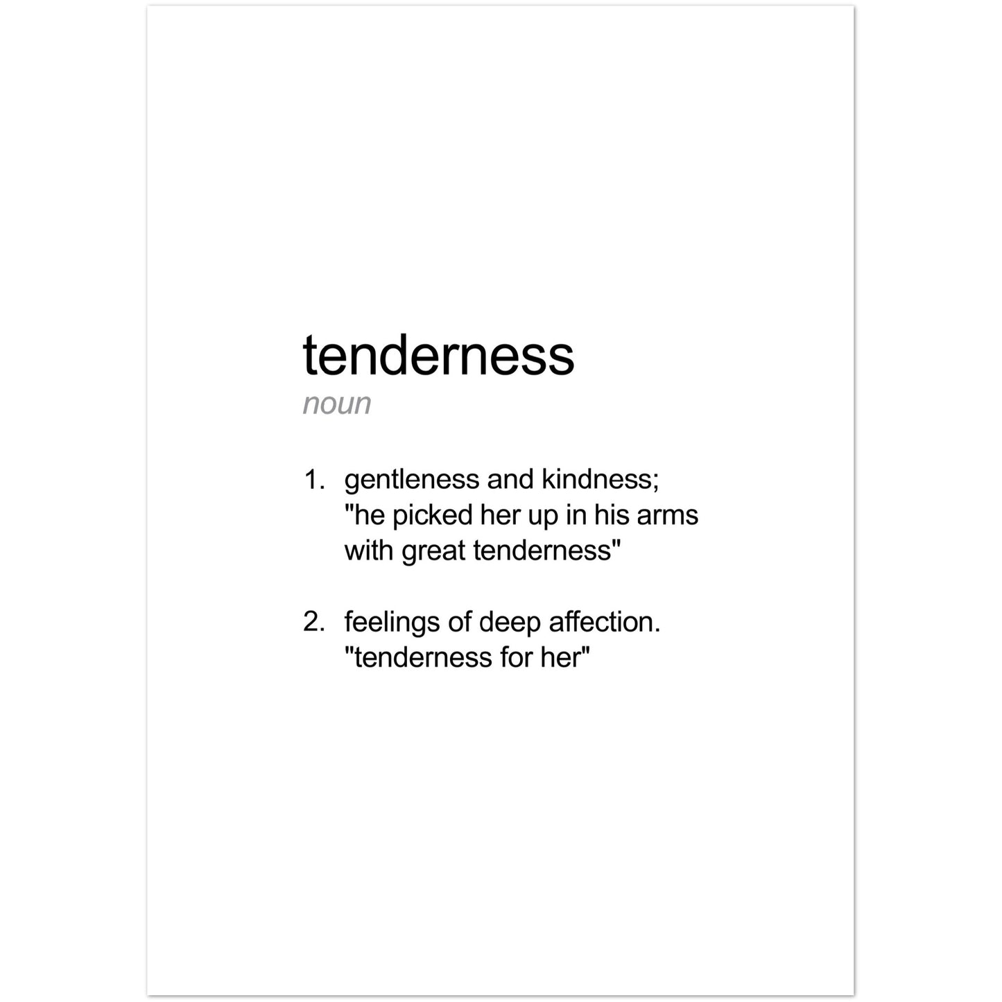 Tenderness Print