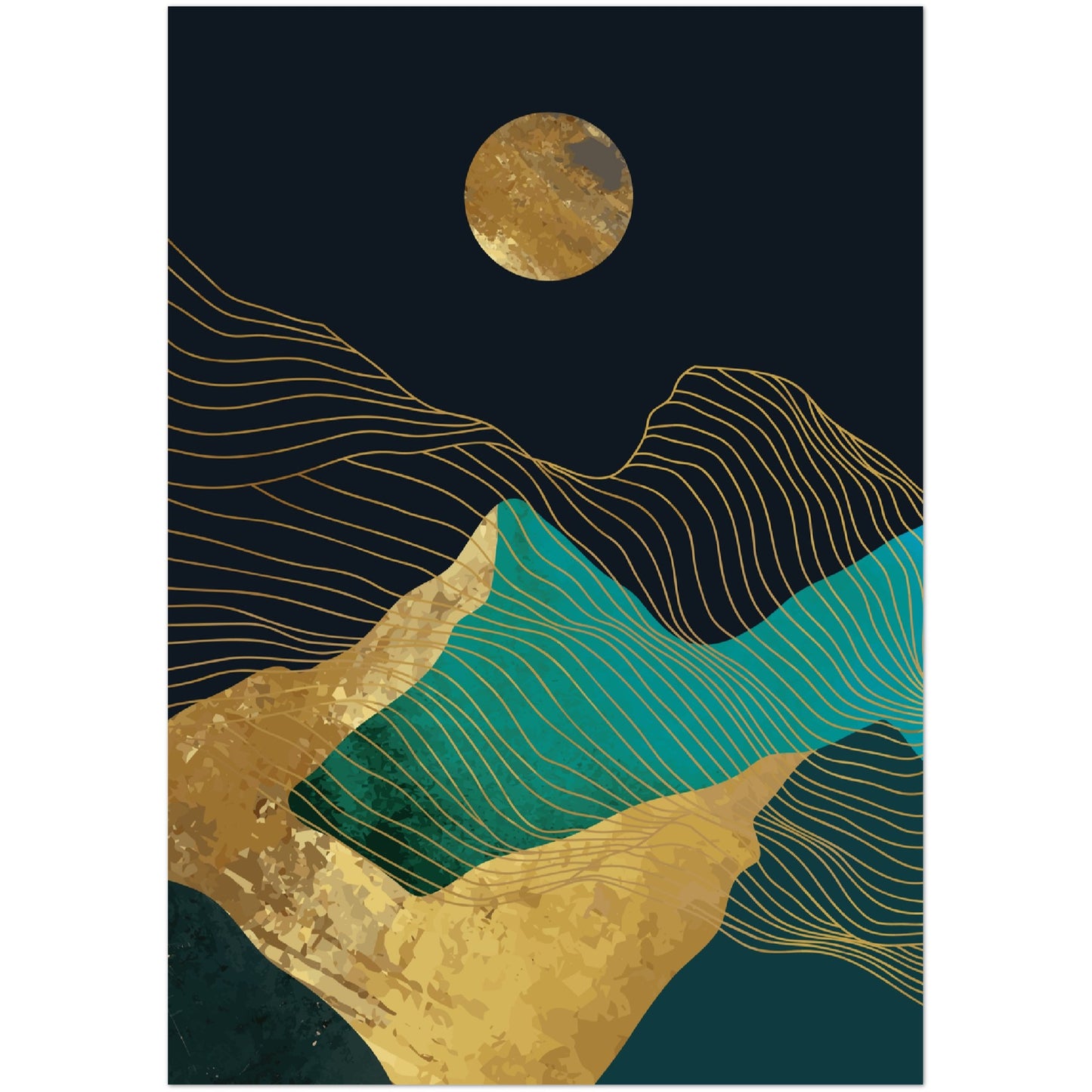 Abstract Mountain Range Print, No1