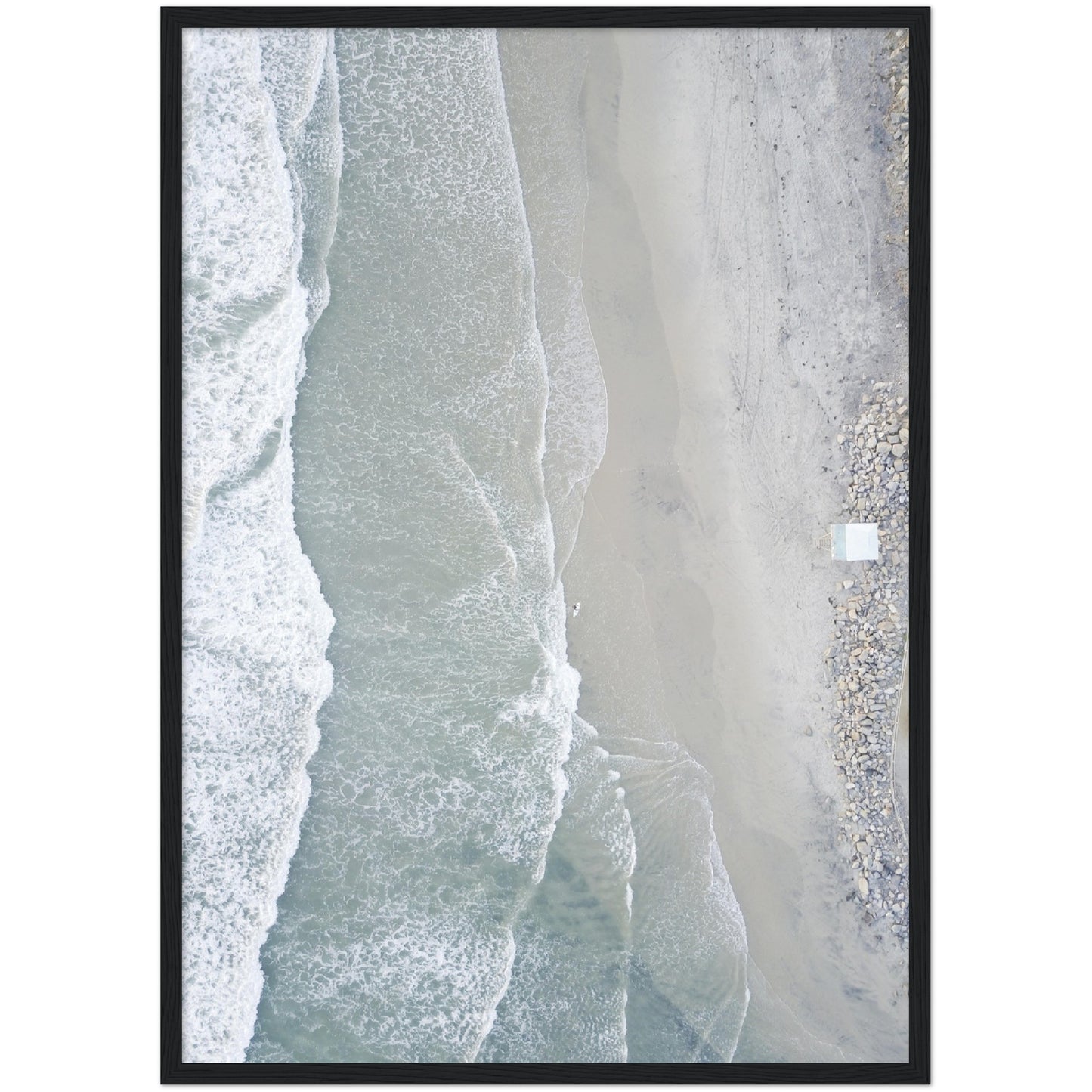 Aerial Beach & Hut Print