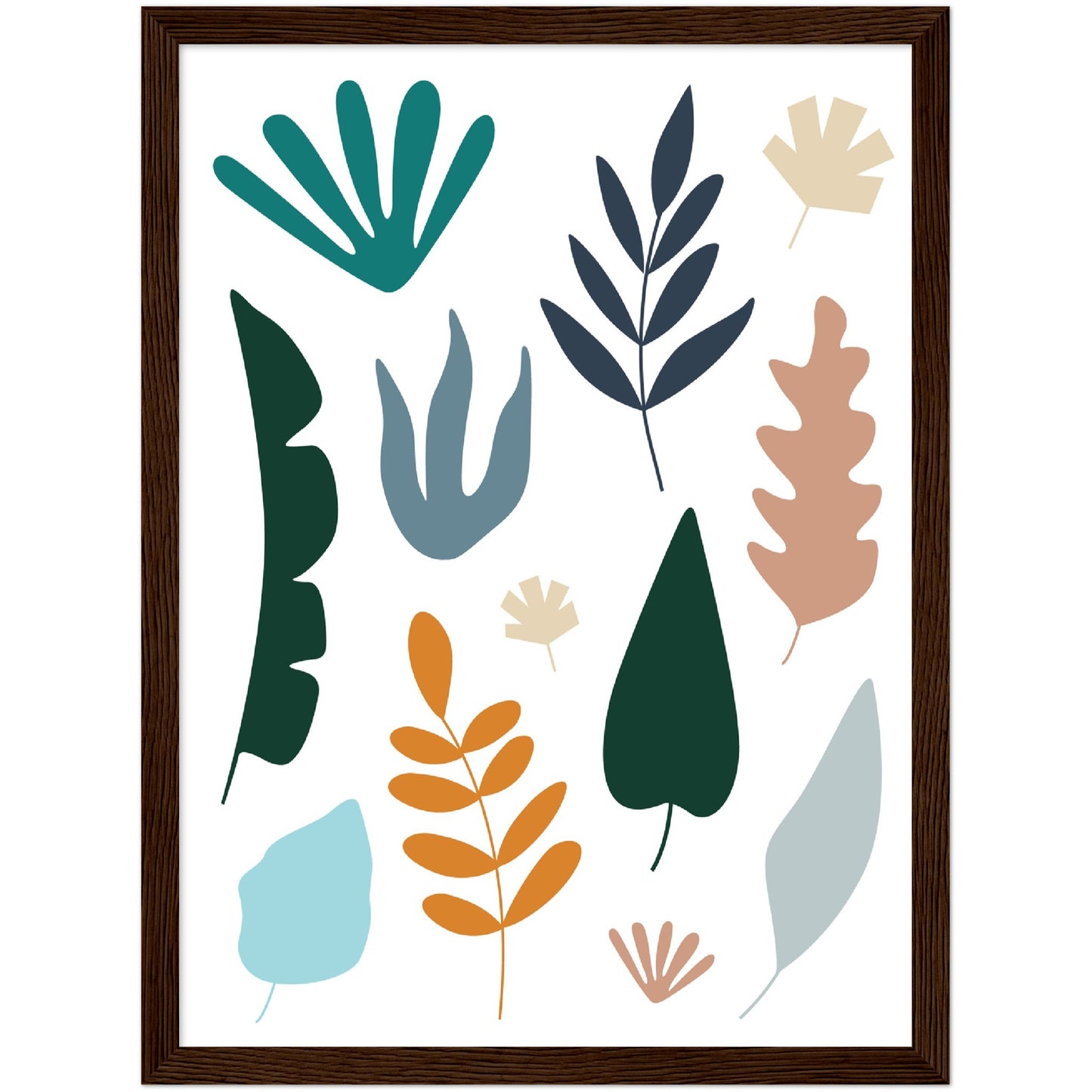 Simply Leaf Cut Outs Print