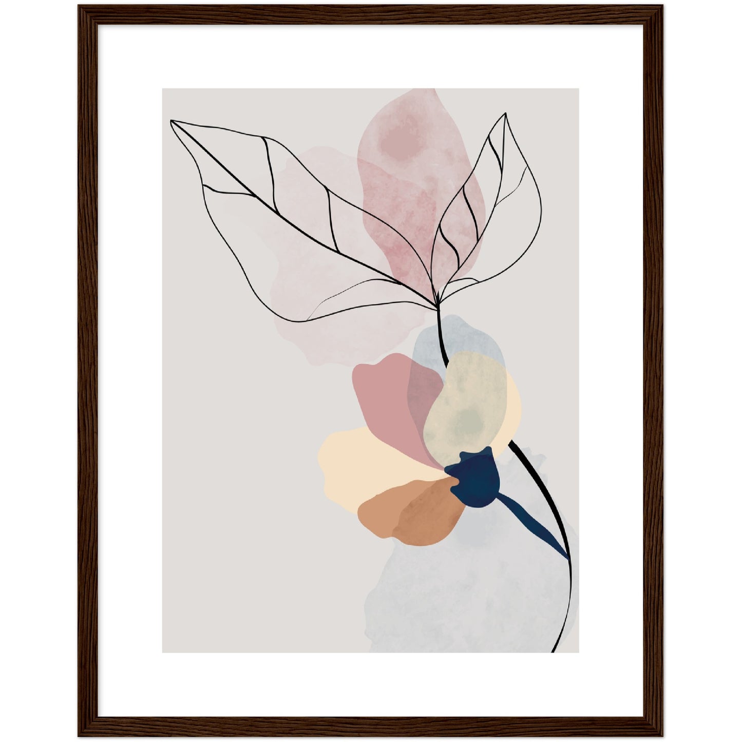 Abstract Watercolour Blossoms Print, No3