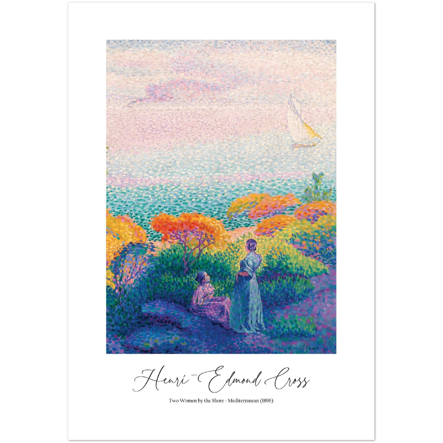 Two Women by the Shore Print