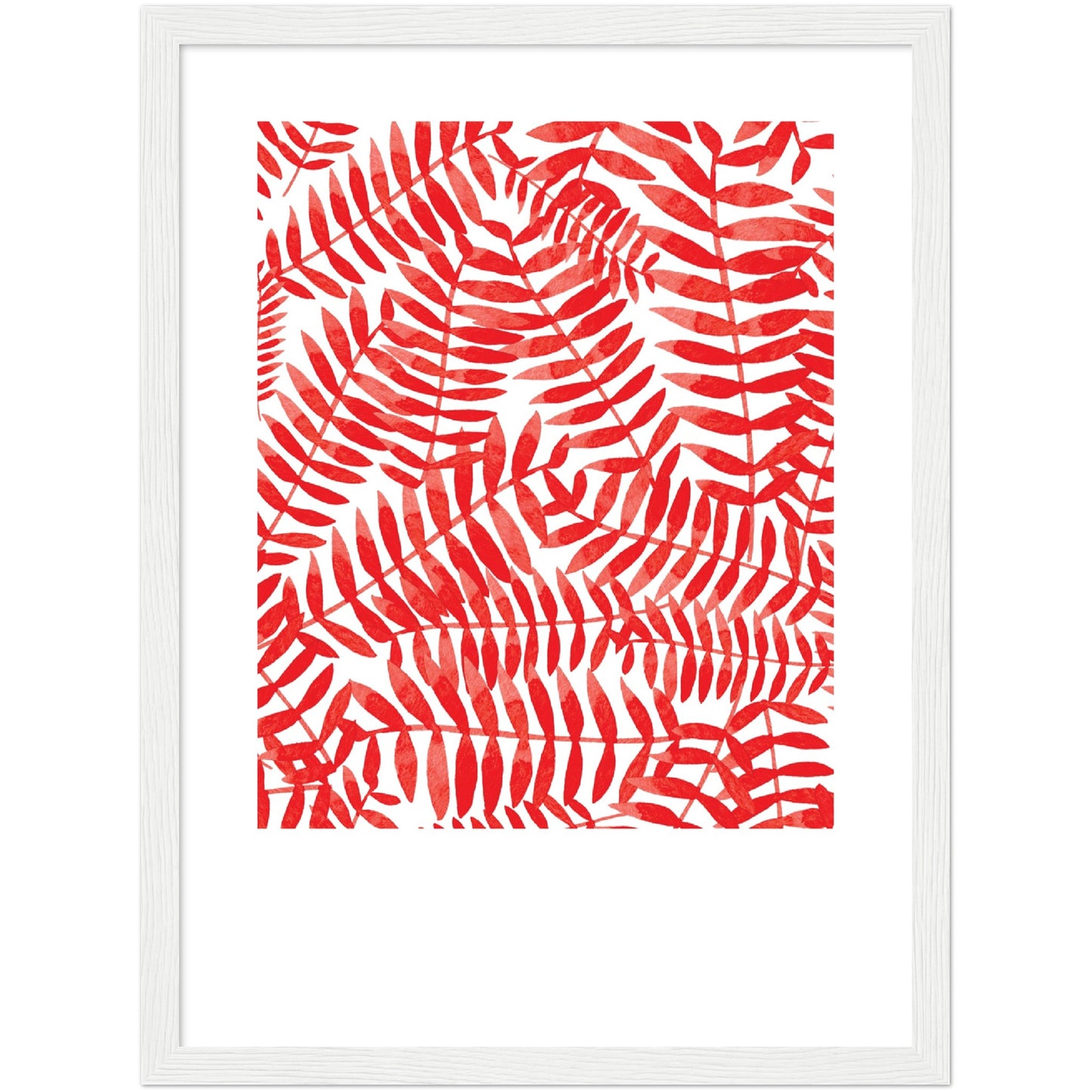 Red Leaves Watercolour Print