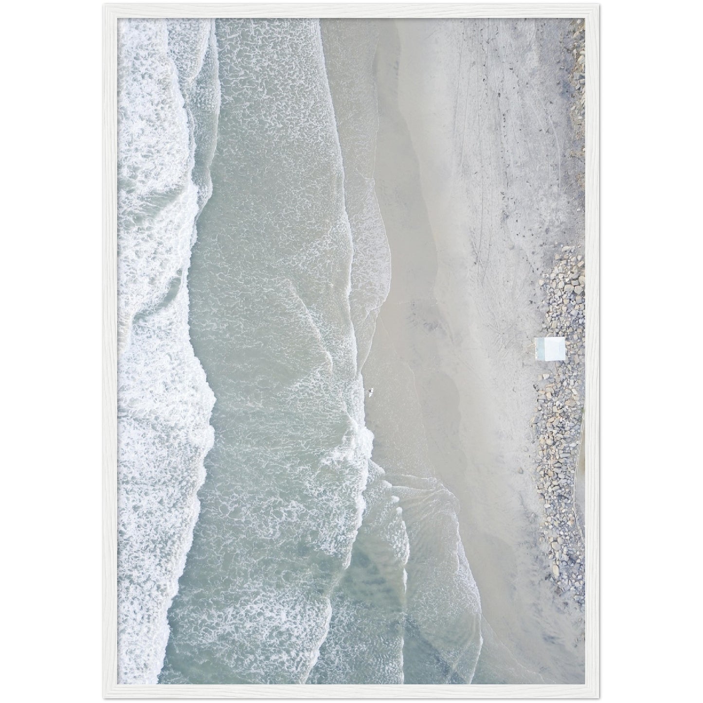 Aerial Beach & Hut Print