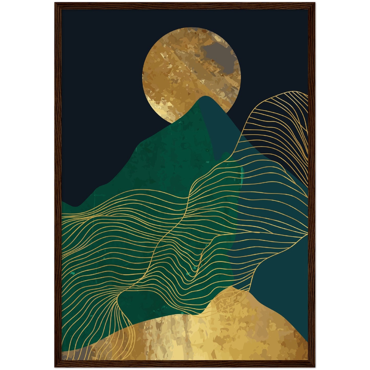 Abstract Mountain Range Print, No3