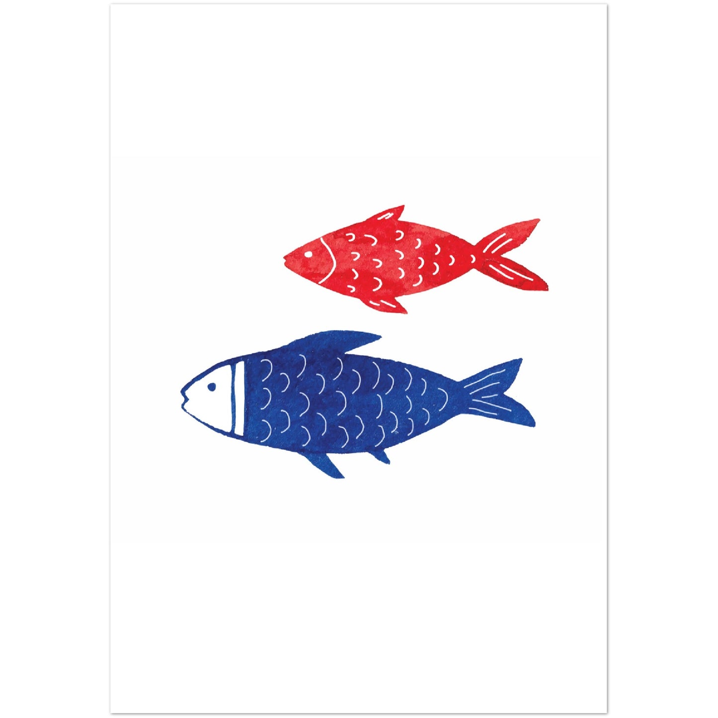 Two Fish Watercolour Print