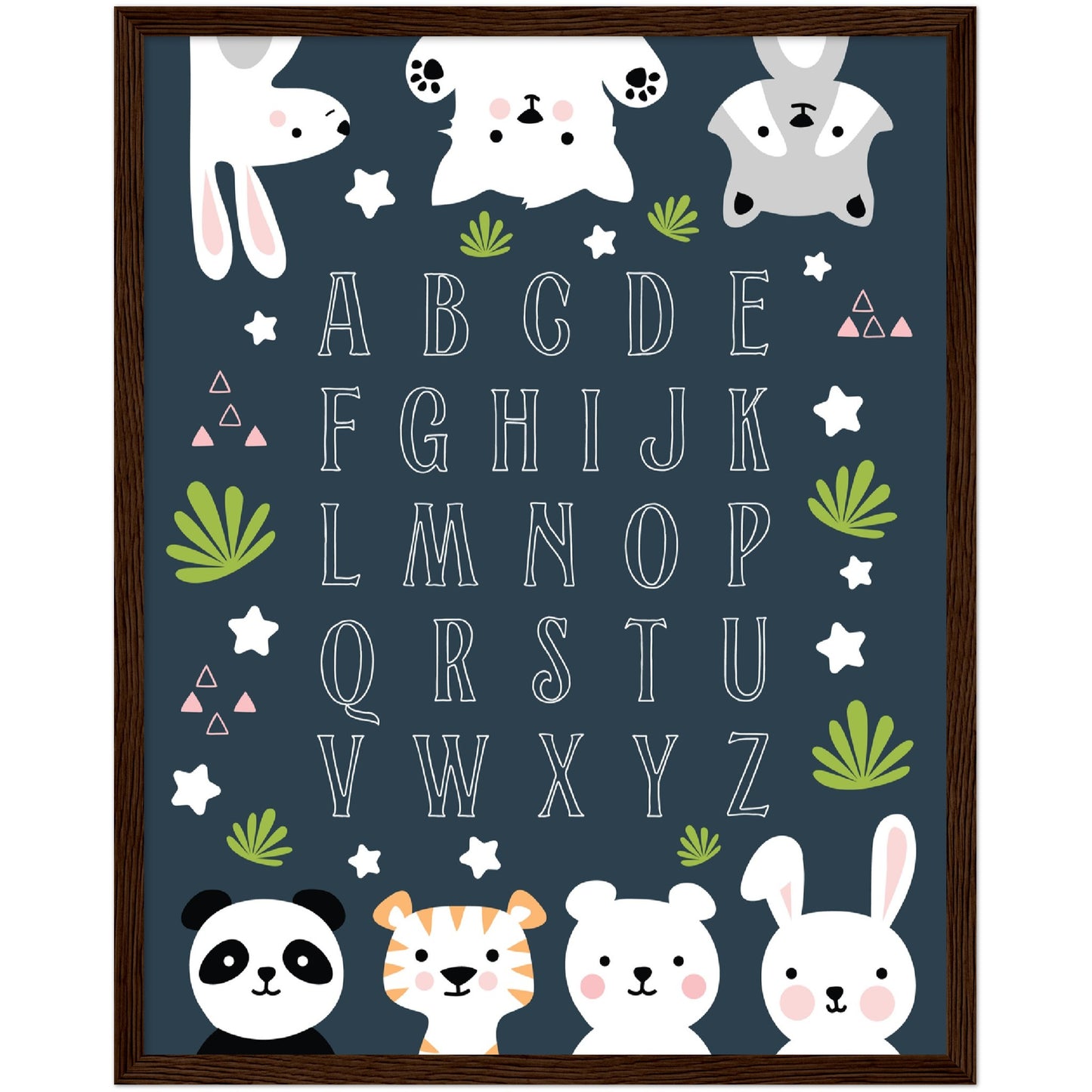 ABC Alphabet With Jungle Animals Print