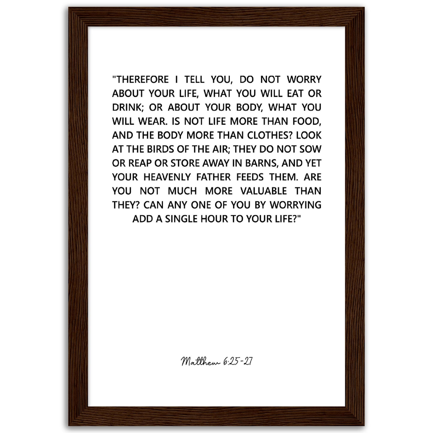 Do Not Be Anxious About Your Life Print