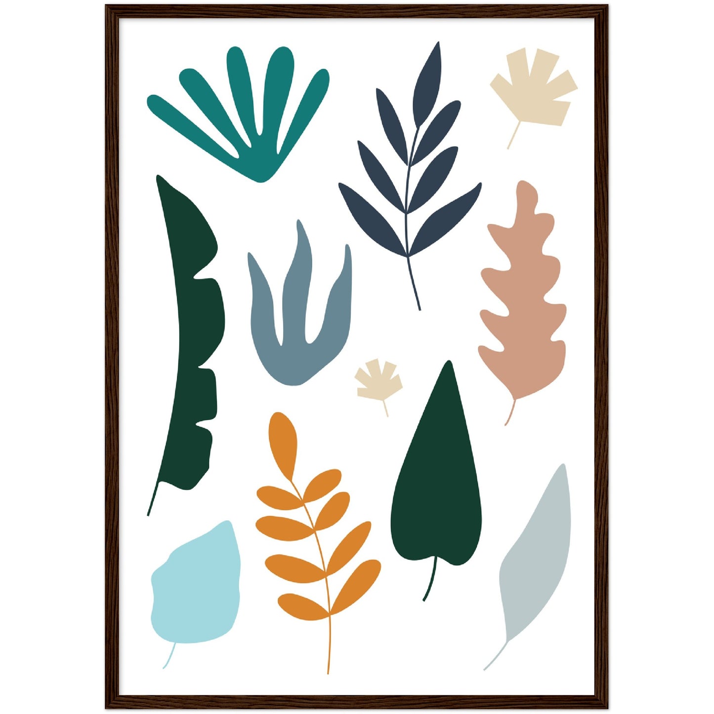 Simply Leaf Cut Outs Print
