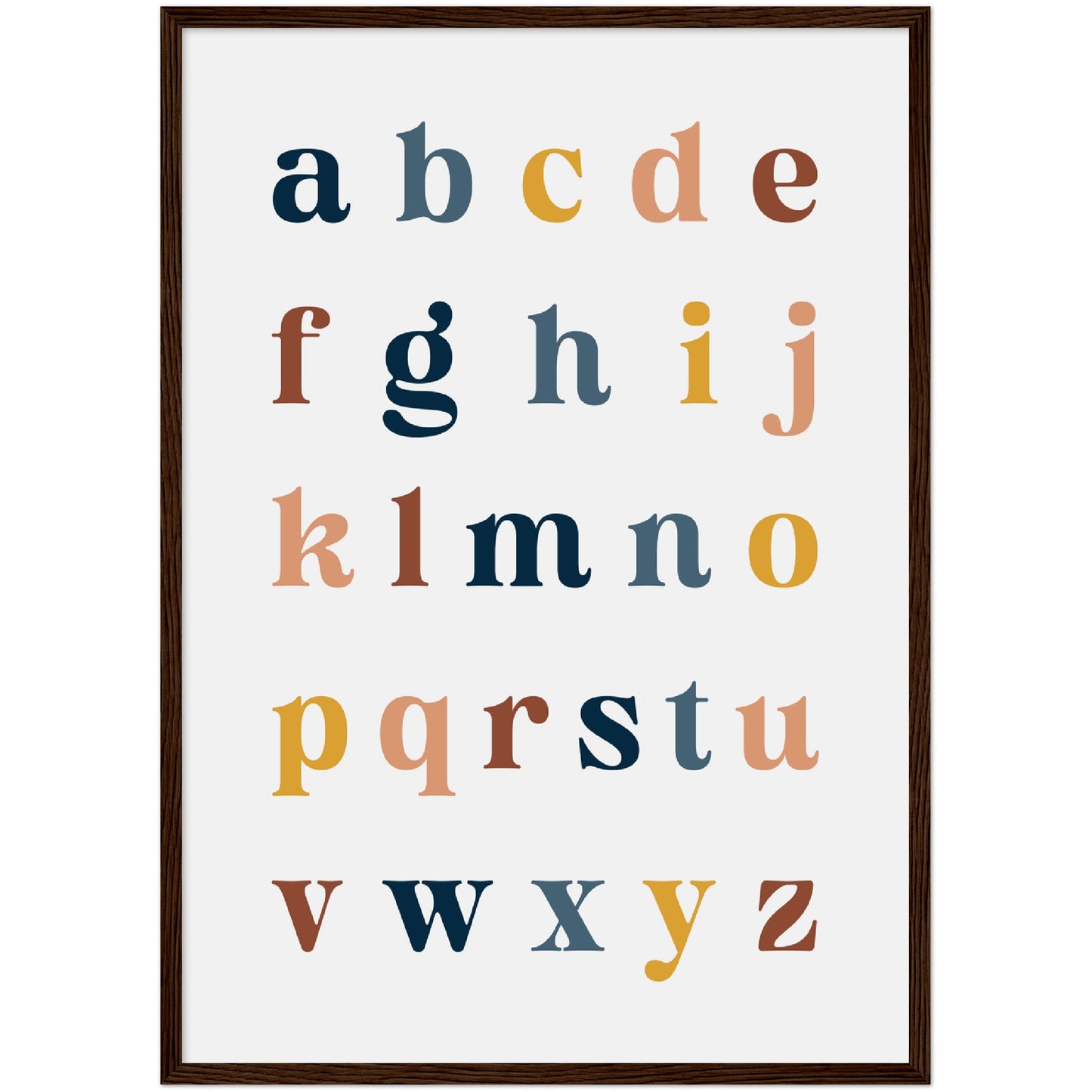 Neutral Lowercase ABC Alphabet Print