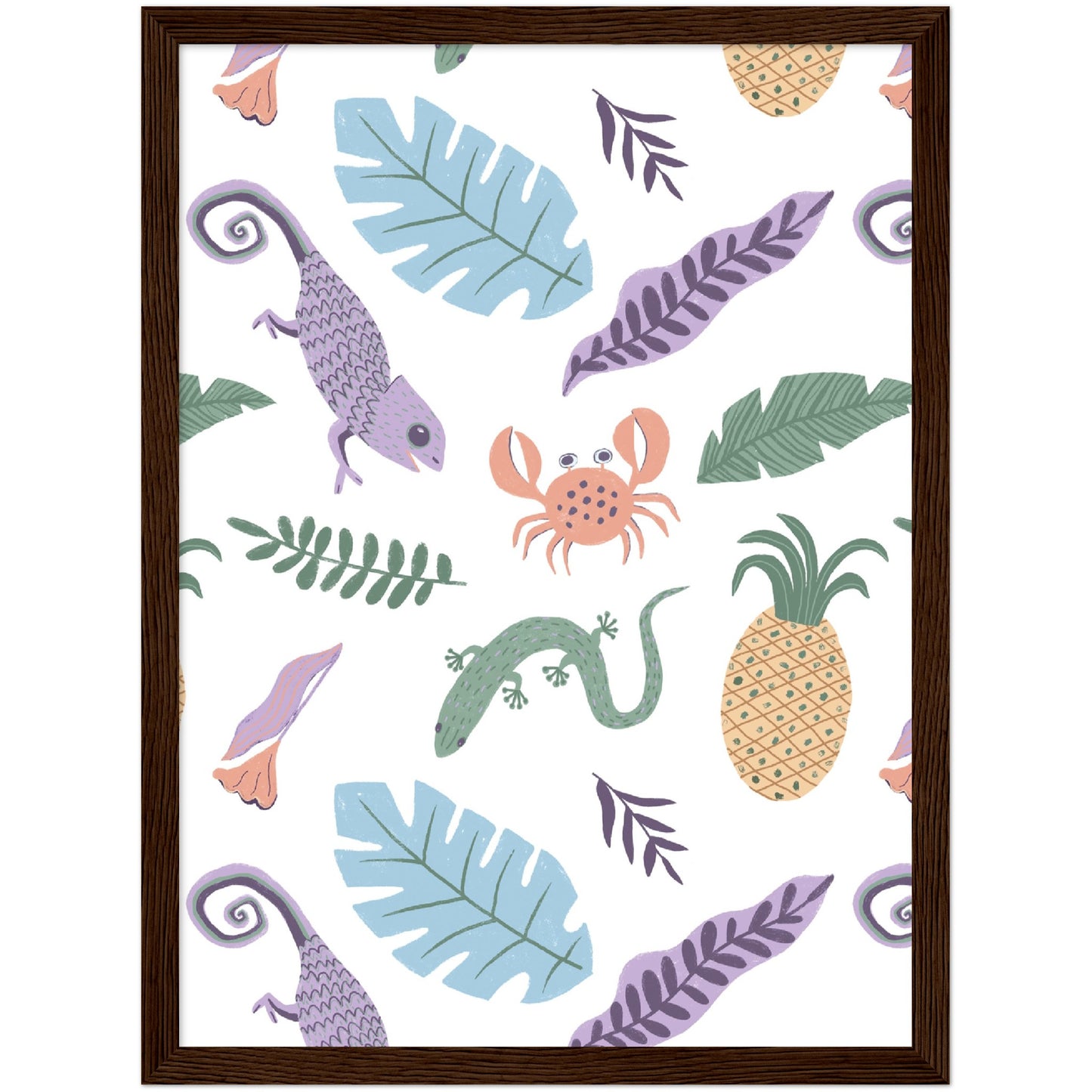 Jungle Creatures Pattern Print