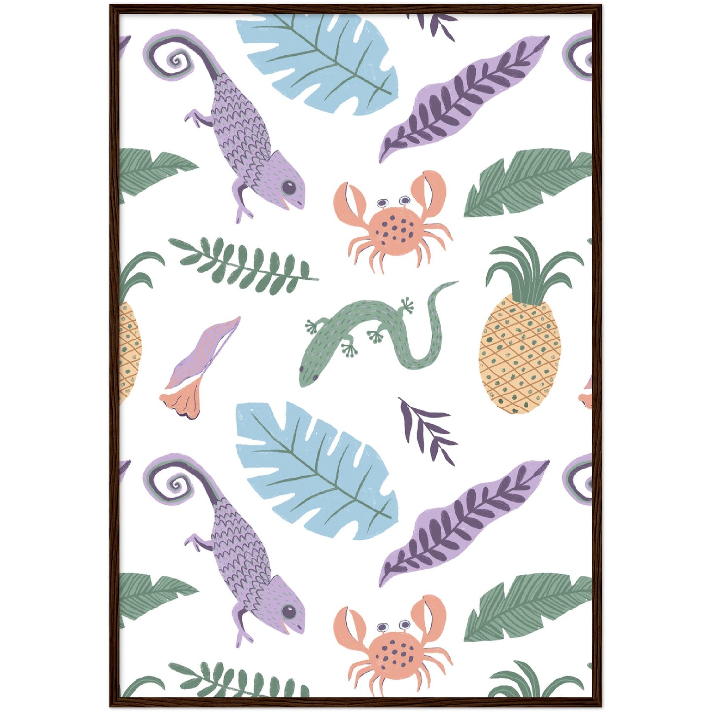 Jungle Creatures Pattern Print
